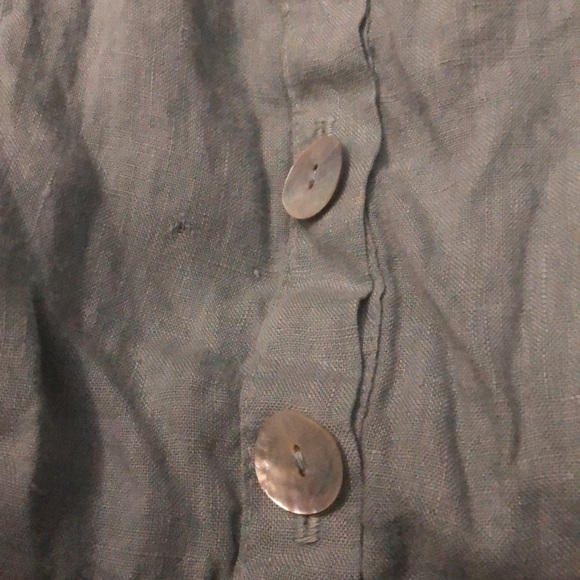 Match Point 100% Linen Blouse Tunic Blue Women's Size Small *Flaw - Picture 6 of 6